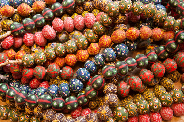 Handcrafted Trade Beads - Artisan designed handcrafted African art and trade beads set jewelry making and collecting. selected piece unique, crafted. A great addition to any collection!