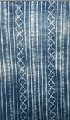 Handcrafted Art Textiles; Woven Fabrics; Other African; Indigo Based; Cotton; Traditional; Intricate Patterns; Home Decor; Vintage; Living Spaces; Indigo Fabric, Handwoven Faded Blue Cotton Textile, Vintage African Indigo, Tribal Cloth Hand Dyed