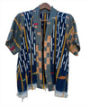 Handcrafted Art ; Mudcloth Clothing; Other African; Baule Textile Indigo Hand Dyed Poncho, Woven Cotton Mudcloth Clothing, African Indigo Vintage Textiles Poncho