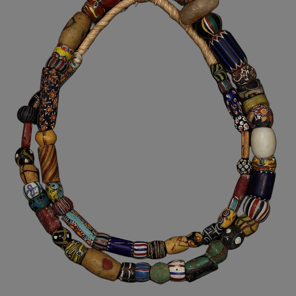 Tribal Art Trade Beads; Beads in Embellishments and Trims; Other African ; Collectors' ; Mixed Millefiori African Trade Beads, Collectible Venetian Glass Beads