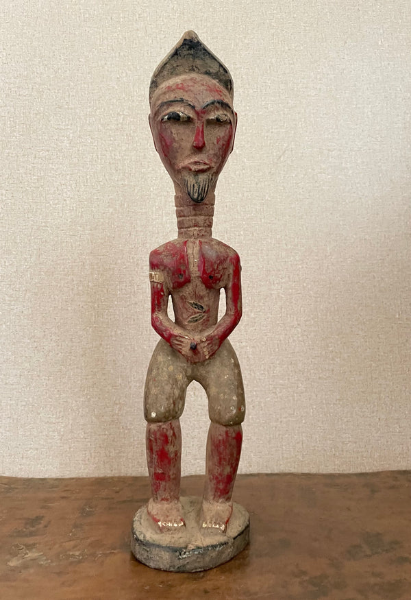 Handcrafted Sculptures - African Art - Home Decor - Wood - Statue - Figurine - Painted - Baule - Male