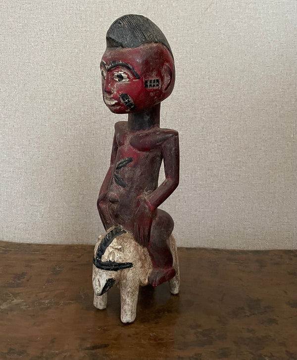 Handcrafted Sculptures - African Art - Home Decor - Wood - Statue - Figurine - Senufo - Rider - Vintage