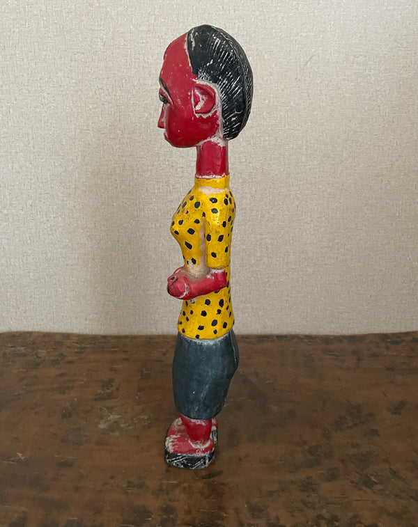 Handcrafted Sculptures - African Art - Home Decor - Wood - Statue - Figurine - Hand Painted - Vintage - Baule - Maternity