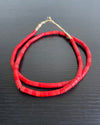 Handcrafted Trade Beads - Artisan Designed - Handcrafted Art - Trade Beads - Jewelry Making - Collecting - This Red Glass Trade Beads Necklace brings a classic African style to your wardrobe. Hand-strung with authentic Red Glass Beads, it is a one-of-a-kind piece of Venetian Trade craftsmanship. Adding a timeless statement to any look, it is perfect for jewelry making, collecting, and more. Length: 15.5”