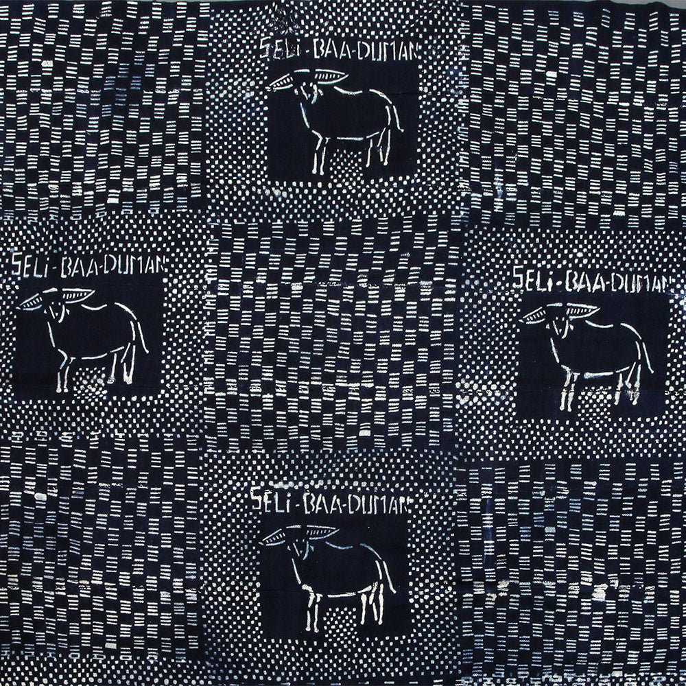 Handcrafted Textiles - Artisan Designed - Handcrafted African Art Textiles - Home Decor - Living Spaces - Mix Colors - Bold Patterns - Traditional Designs - African Culture - This vintage African Dogon Mali textile is made from hand spun cotton cloth, dyed with natural indigo resist. Boasting a beautiful, rich blue color that won't fade even after years of use, this textile is the perfect addition to any home or collection. 65