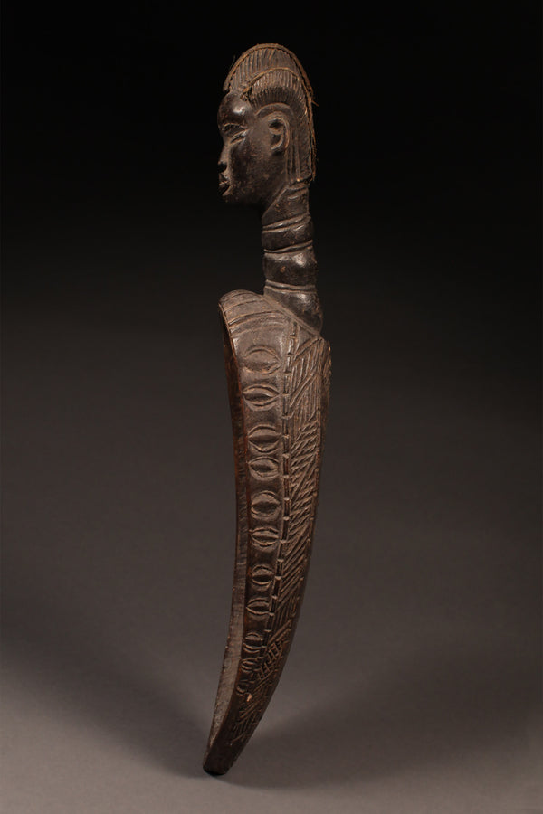 Tribal Objects - African Plural Art - African Art - Objects - Artwork - Decor - Ceremonial Ladle Spoon, Dan Tribe, Carved Wooden Sculpture Figure, African Art Artifact
