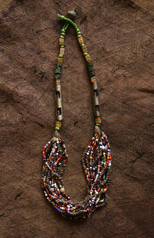 Handcrafted Necklaces - African Art - Jewelry - Tribal - Statement - Beaded -  Trade Beads 