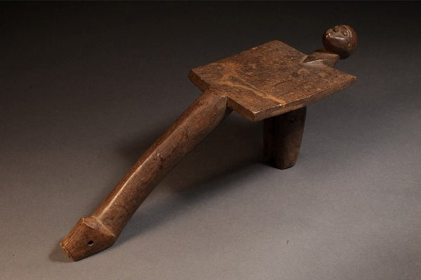 Furniture - African Art;Tribal;Traditional;African Stool with Three Legs Lobi Tribe, Burkina Faso Wood