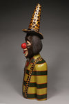 Handcrafted Sculptures - African Art - Home Decor - Wood - Statue - Figurine - Clown - Painted