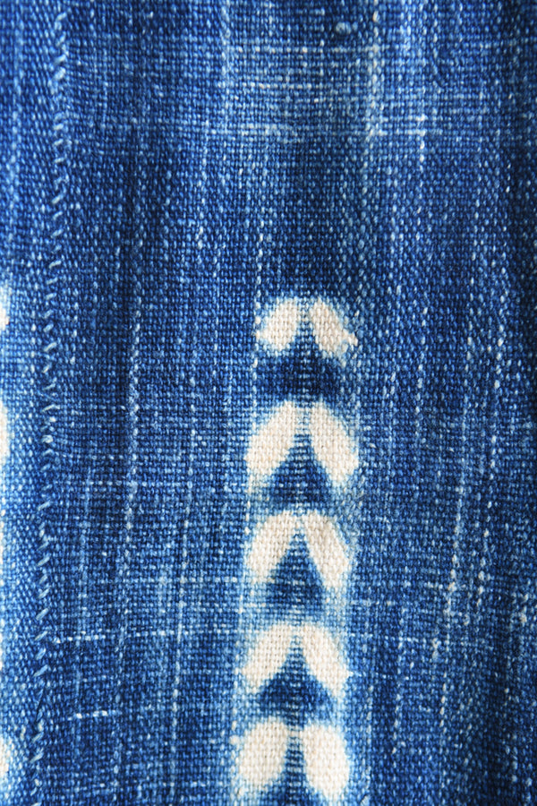 Handcrafted Textiles - African Art - Home Decor - Living - Upholstery - Fabric - Cotton - Indigo - Tie Dyed - Blue - Mossi - Vintage - Shibori