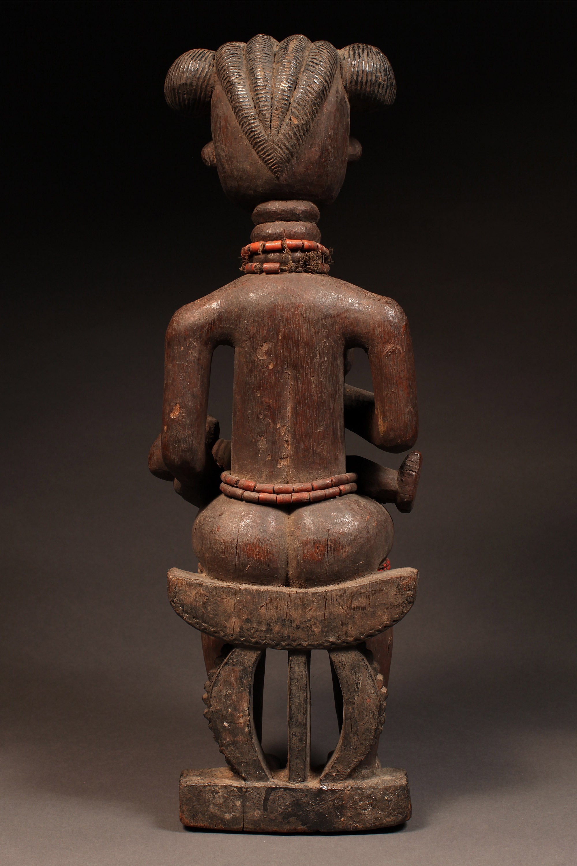 Tribal Sculptures - Traditional - Folk Art - African - Artwork - Objects - Artifacts - Statues Figures - Collectible - Beautiful Ashanti Asante - Maternity Figure - Hand Carved Wood in Ghana - Embellished Intricate Details - Stands 8.7 inches Tall - Stunning Representation Culture - Addition Collection Home Decor