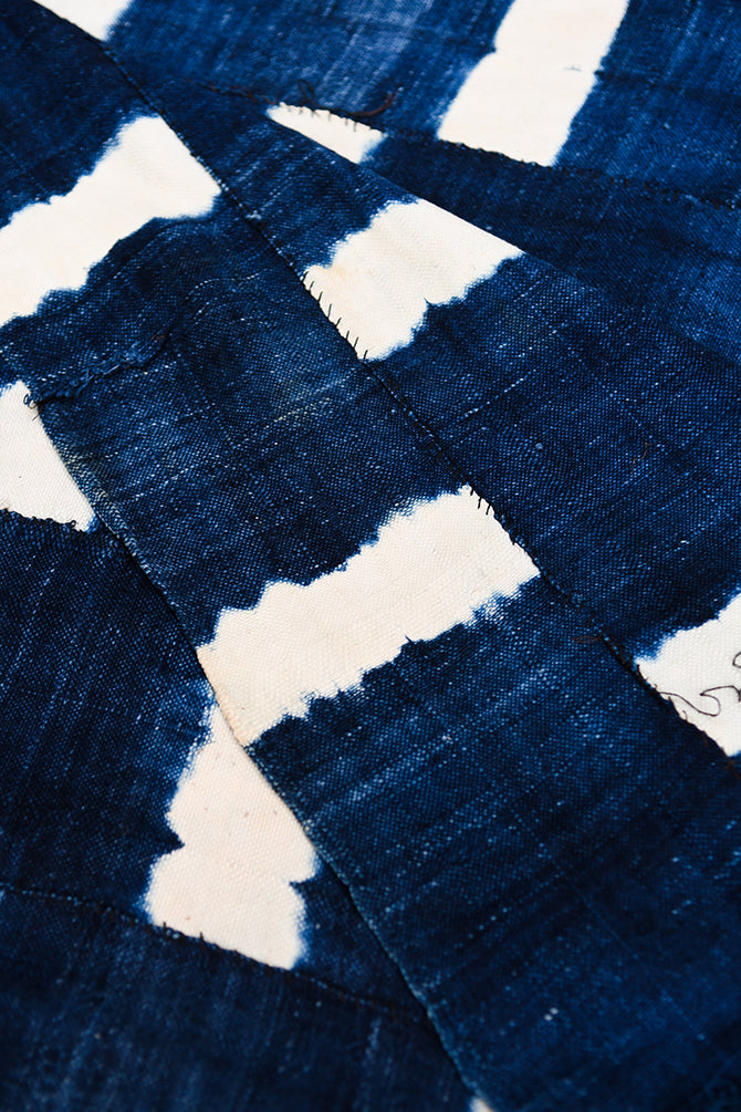 Handcrafted Textiles - African Art - Home Decor - Living - Upholstery - Fabric - Cotton - Indigo Blue - Traditional - Dogon Mali - Tie Dye - Vintage