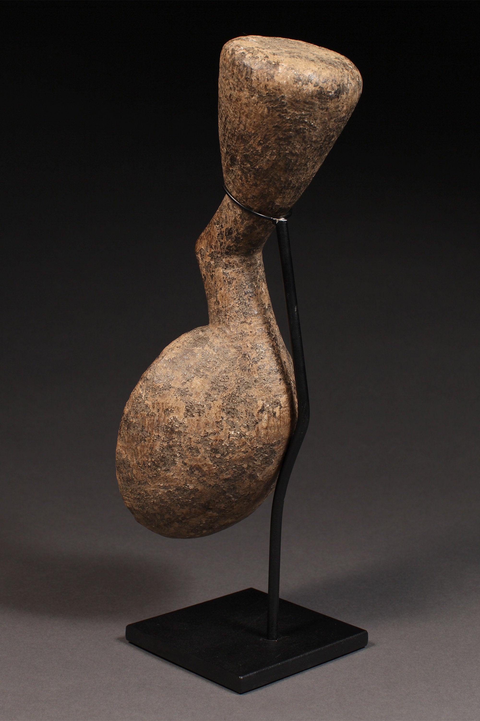 Tribal Objects - This one-of-a-kind Geometric Ceremonial Ladle Spoon is caved from wood by the Kulango Tribe of the Ivory Coast. This unique piece is perfect for bringing an authentic, traditional touch to any home. It can be used as a collectible, decorative object, or even a sculpture. H: 11.5” (13.5