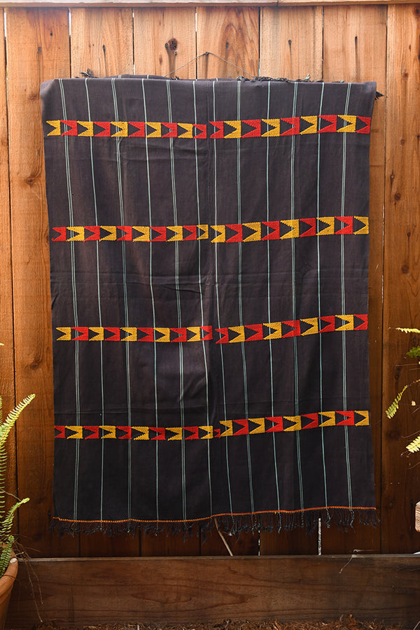 Handcrafted Textiles - African Art - Woven Cotton - Used - Home Decor - African Plural Art - Vintage African Baule, Handwoven  Embroidered Cotton Textile, Home Decor 