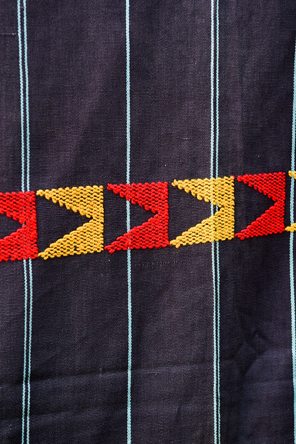 Handcrafted Textiles - Handmade - Contemporary - African Art - Home Decor - Living - Authentic - Vintage African Baule Textile - Handwoven Embroidered Cotton - Unique Character Home Decor - Timeless Piece - History - Tapestry Textile - Texture Warmth - Any Space