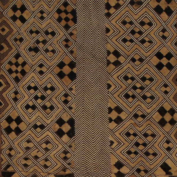 Textiles - African Art ; Tribal;Traditional;Kuba Shoowa Overskirt Textile, Cut-pile Embroidery, Raffia Cloth, Wall Decor, African Tapestry