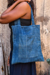 Handcrafted Bags - African Art - Accessories - Woman - Hand Bag - Tote - Indigo Dyed - Fabric - Faded Blue - Cotton - Used
