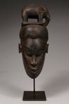 Tribal Masks; Original sculptures and statuary, in any material; Handcrafted; Traditional; Folk Art; Collection; Artifacts;Of an age exceeding 100 years;Kpan Mask, Baule African Art, Carved Wood