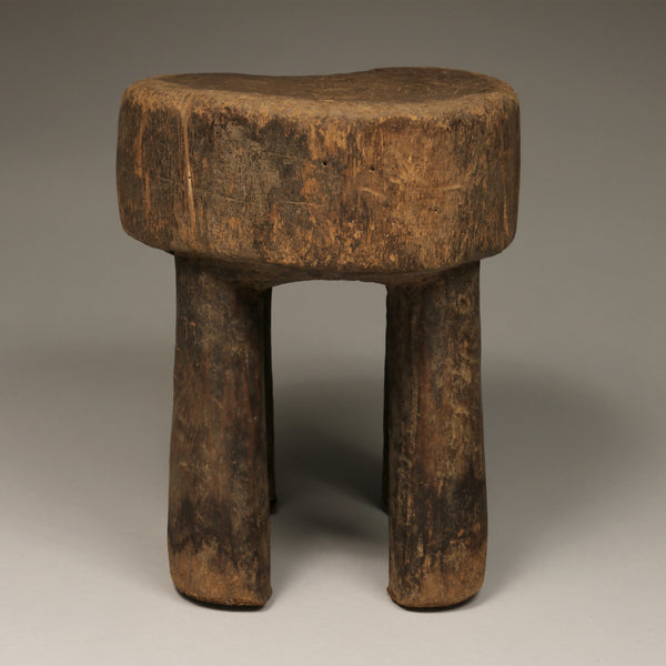 Tribal Furniture; Other Furniture And Parts Thereof; Other Wooden Furniture; Low Stool, Senufo Tribe Ivory Coast, Carved Wood