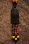 Handcrafted Necklaces - African Art - Jewelry - Tribal - Beaded - Pendant - Wood - Carnelian Beads - Women