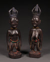 Tribal Sculptures and Statues;Traditional; Collection; Other African; African Ibeji Twin Figures,Yoruba Tribe, Nigeria, Carved Wood