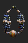 Tribal Art Necklaces;Jewelry in Necklaces; Handmade; African Necklaces; Beadwork Jewelry; Thereof; Necklace Design; Collection;African Trade Glass Beads Necklace, Statement Tribal Jewelry