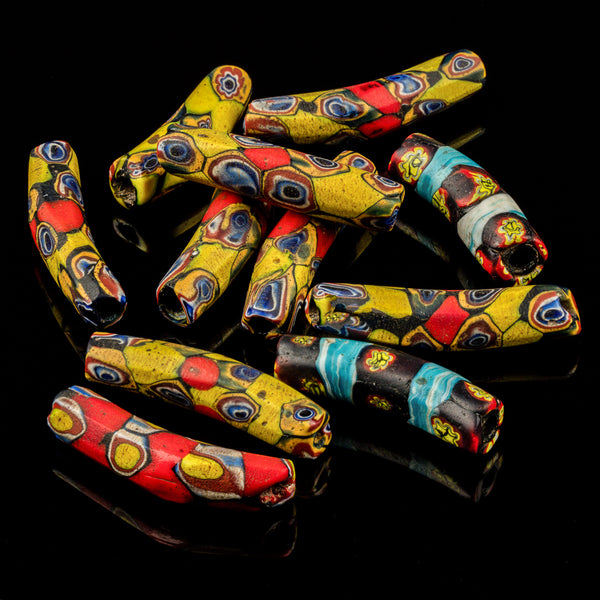 Tribal Art Trade Beads; Beads in Embellishments and Trims; Jewelry Making; Other African ; Collectors' ; Antique African, Venetian Millefiori Glass Trade Beads
