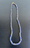 Handcrafted Trade Beads - Artisan Designed - Handcrafted Art - Trade Beads - Jewelry Making - Collecting - Beautify your jewelry collection with these vintage Ghana Krobo glass trade beads. Perfect for any handmade jewelry, these blue glass beads from West Africa will add a unique and special touch to any design. Showcase your style with these traditional African beads. Length: 14”