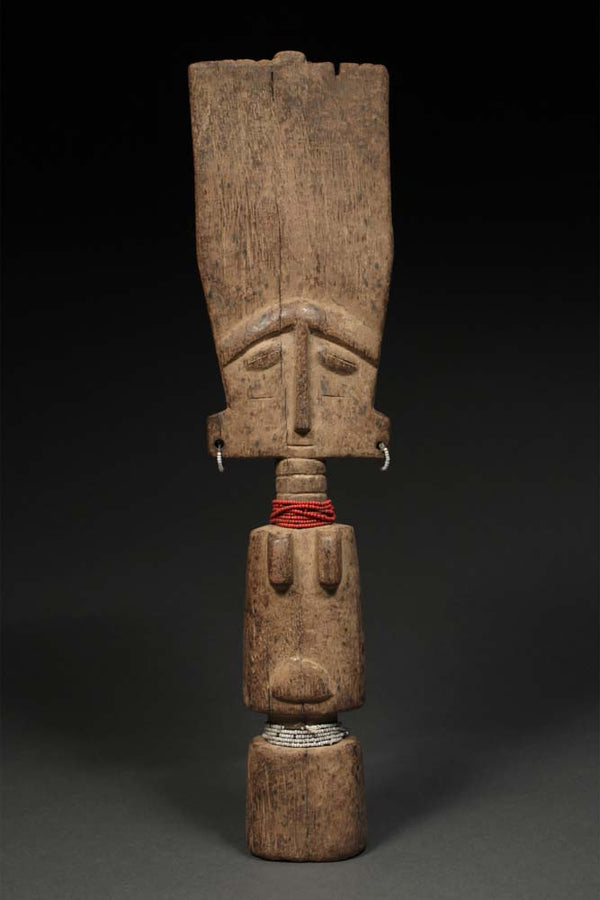 Tribal Art Sculpture; Original sculpture, Wood material; Used;Traditional; Folk Art; Other African ; Collectors' Pieces and Pieces; Artwork Decor; Carved Wood, African Akuaba Fertility Doll, Ashanti Fante, Ghana