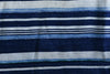Handcrafted Textiles - Handmade - Contemporary - African Art - Home Decor - Living - Vintage African Indigo Fabric - Crafted Blue White Stripe Weave - Decorative Applications
