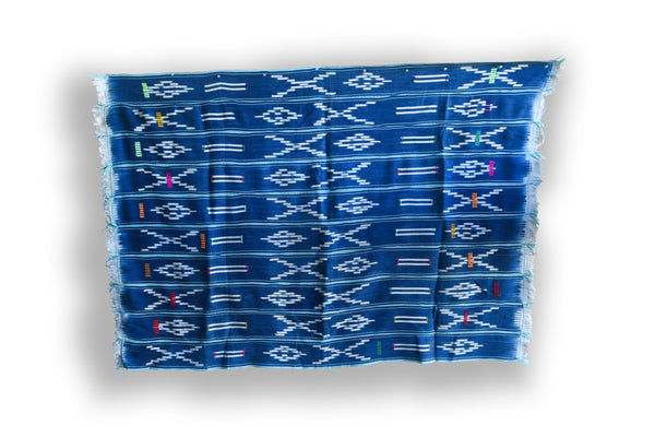 Handcrafted Textiles - Handmade - Contemporary - African Art - Home Decor - Living - Baule Ikat Fabric - African Indigo Textiles - Tie Dyed Pattern - Vintage Textile - Home Interiors - Artisanal Handcrafts - Textile - Fashion
