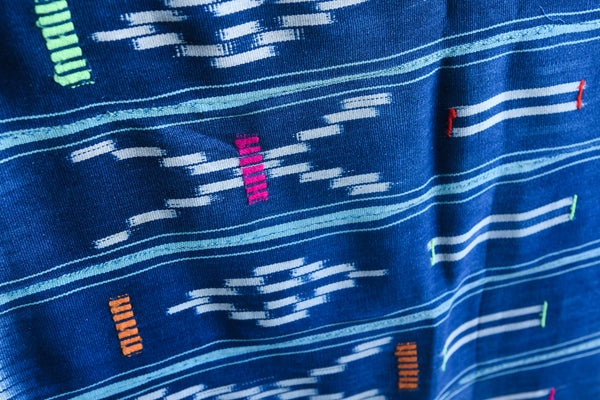 Handcrafted Textiles - Handmade - Contemporary - African Art - Home Decor - Living - Baule Ikat Fabric - African Indigo Textiles - Tie Dyed Pattern - Vintage Textile - Home Interiors - Artisanal Handcrafts - Textile - Fashion