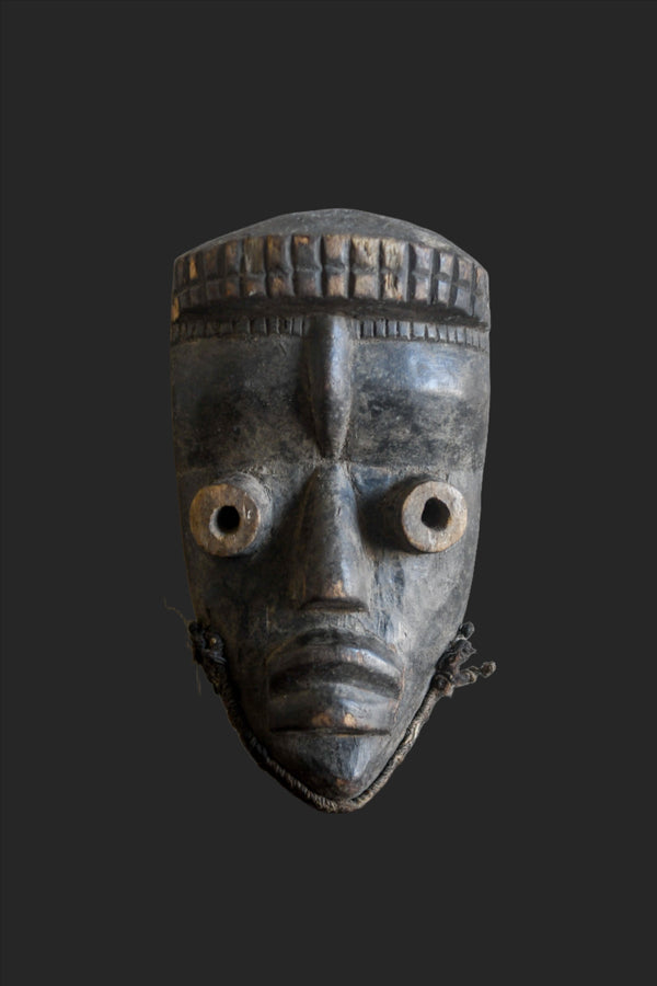 Tribal Masks; Original sculptures and statuary, in any material; Handcrafted; Traditional; Folk Art; Collection; Artifacts;Of an age exceeding 100 years;Bete Kran African  Mask, Hand- Carved Wood