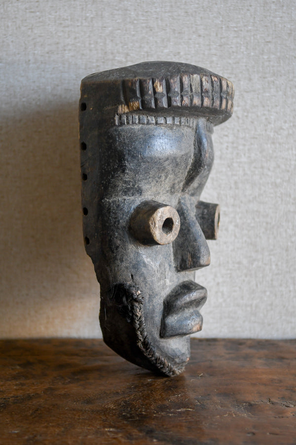 Tribal Masks - Traditional - Folk Art - African - Objects - Artifacts - Sculptures - Collectible - Bete Kran Mask -  Wood - Hand Carved - Ivory Coast - Intricately Detailed - Textured Finish - Statement Piece - Artistry