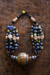 Tribal Necklaces - Traditional - Folk Art - African - Objects - Artifacts - Collectible - Gorgeous - Trade Beads - Handmade - 100% Genuine Large Mixed Trade Beads - Unique Collectible Piece - Jewelry Lover Collection - Statement Tribal - Inspired Charm - Excellent Choice