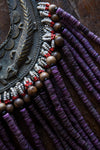 Tribal Necklaces - Traditional - Folk Art - African - Objects - Artifacts - Collectible - Tribal Necklace - Accessory Adding Style - Brilliant Silver Coins - Bronze Pendant Beading - Unique Design - Stylish Necklace