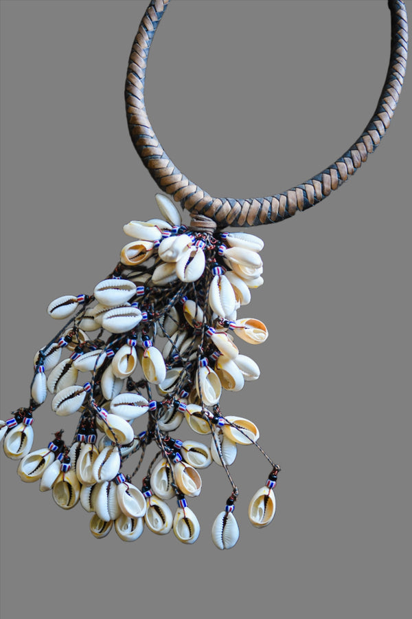 Tribal Necklaces - African Plural Art - African Art - Necklaces - Jewelry - African Tribal Cowrie Shell Necklace Pendant, Handcrafted Jewelry