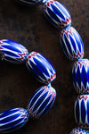 Tribal Trade Beads - Traditional - Folk Art - African - Artifacts - Objects - Jewelry Making - Collectible - Chevron Millefiori Necklace - Stunning Piece - Crafted Large Venetian - Chevron Designs - Intricate Ancient Pattern - Collectors - Fashion - Historical Craftmanship - Beautiful Necklace
