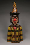 Handcrafted Sculptures and Statues;Collection; Other African; Decorative African Artwork, Clown Sculpture, Crafted Painted Wood