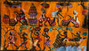 Handcrafted Art Textiles; Woven Fabrics; Other African; Batik Based; Cotton; Traditional; Intricate Patterns; Vintage; Living Spaces; Home Decor; Tapestries; Handmade Resist Dyed African Batik, Wall Decor Cotton Textile