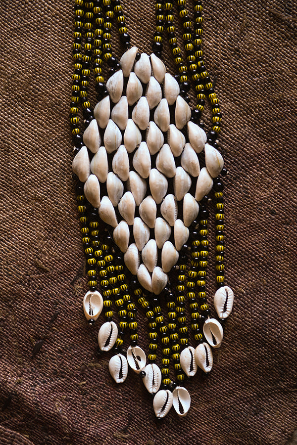 Handcrafted Necklaces - Jewelry - African Art  - Tribal - Statement - Beaded - Cowrie Shell - Pendant - Women