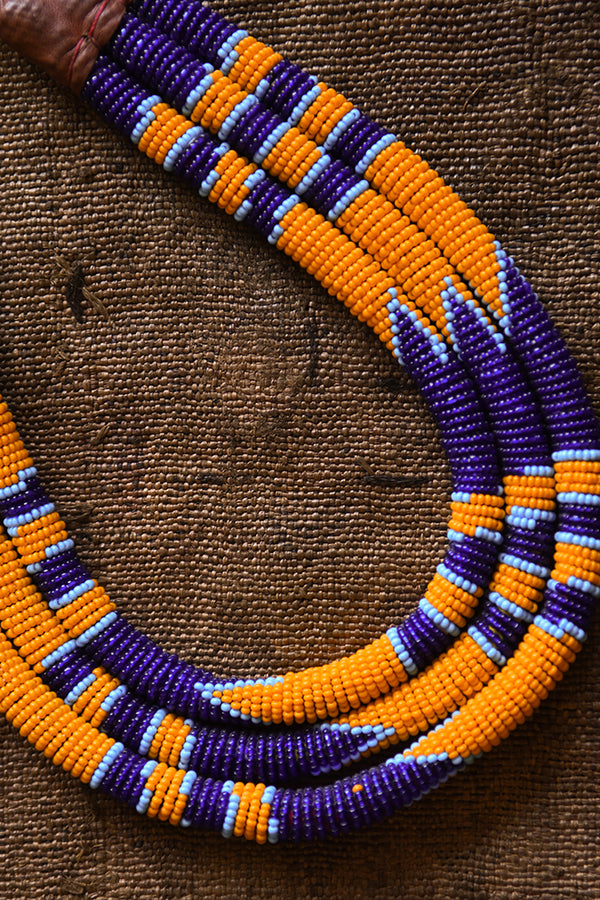 Handcrafted Necklaces -  Handmade - African Art  - Tribal -  Beaded Jewelry - Statement - Collar - Stylish - Traditional Techniques - Ecofriendly - Colorful Beads