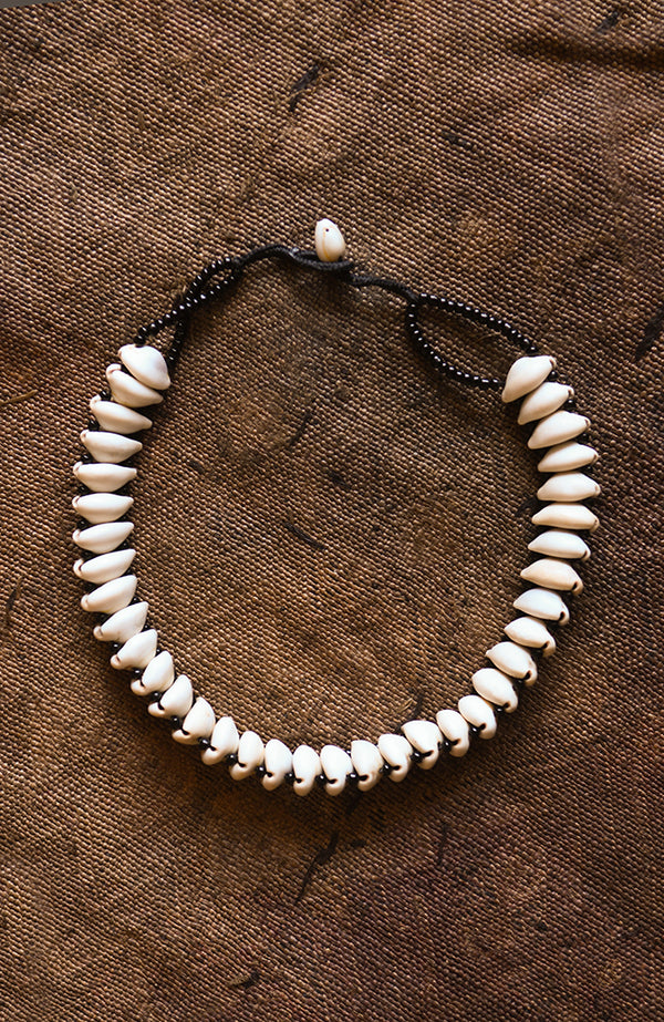 Handcrafted Necklaces - African Plural Art - African Art - Necklaces - Jewelry - African Choker Jewelry, Handmade Cowrie Shell Necklace
