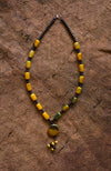 Handcrafted Necklaces -  Handmade - African Art  - Tribal -  Beaded Jewelry - Statement - Carnelian Beads - Pendant - Bold Accents - Stylish