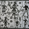 Handcrafted Art Textiles; Woven Fabrics; Other African; Mudcloth Based; Cotton; Traditional; Intricate Patterns; Vintage; Living Spaces; Home Decor; Tapestries; Vintage Cotton Fabric, Hand Painted African Senufo Mudcloth, Home decor Tapestry