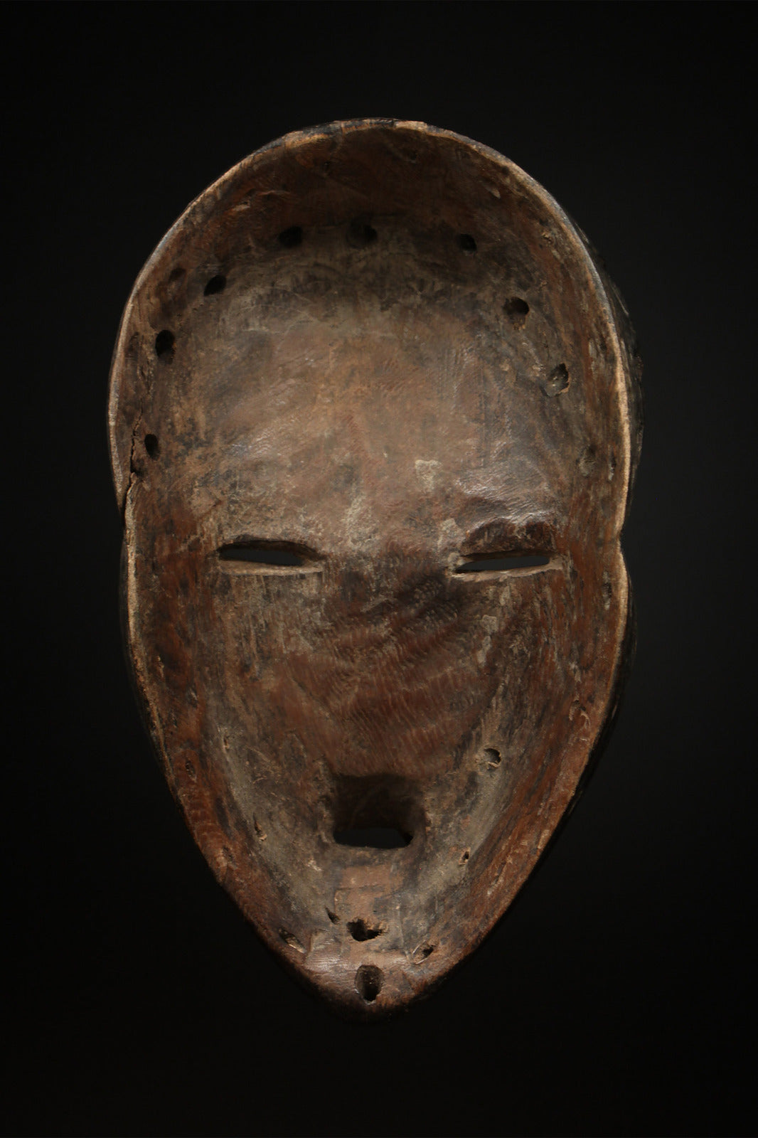Tribal Masks - Traditional - Folk Art - African - Objects - Artifacts - Sculptures - Collectible - Cultural Sophistication - Home - Intricately - Carved Wooden Deangle Mask - Dan Tribe - Ivory Coast - Handcrafted Wood - Unique Beauty - Decor - Authentic - Statement