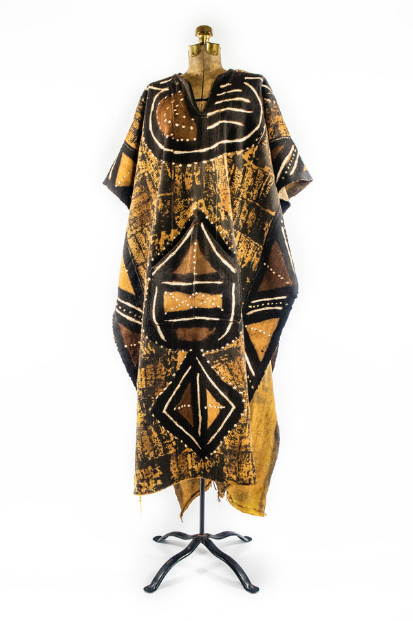 Mudcloth Clothing - African Art;Handcrafted;Handmade;African Cotton  Bogolan Textile,  Mudcloth Poncho, Handcrafted, West African