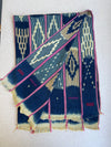Handcrafted Textiles - Handmade - Vintage -  African Art - Home Decor - Living Room - Indigo Dyed  - Cotton - Baule Ikat  Cloth - Upholstery