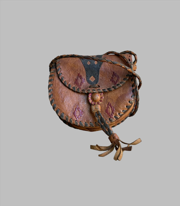 Handcrafted Bags - African Plural Art - Bags- African Art - Handbags - Wallets - Cases - Tuareg Leather Shoulder Bag, Handcrafted African, Vintage Design