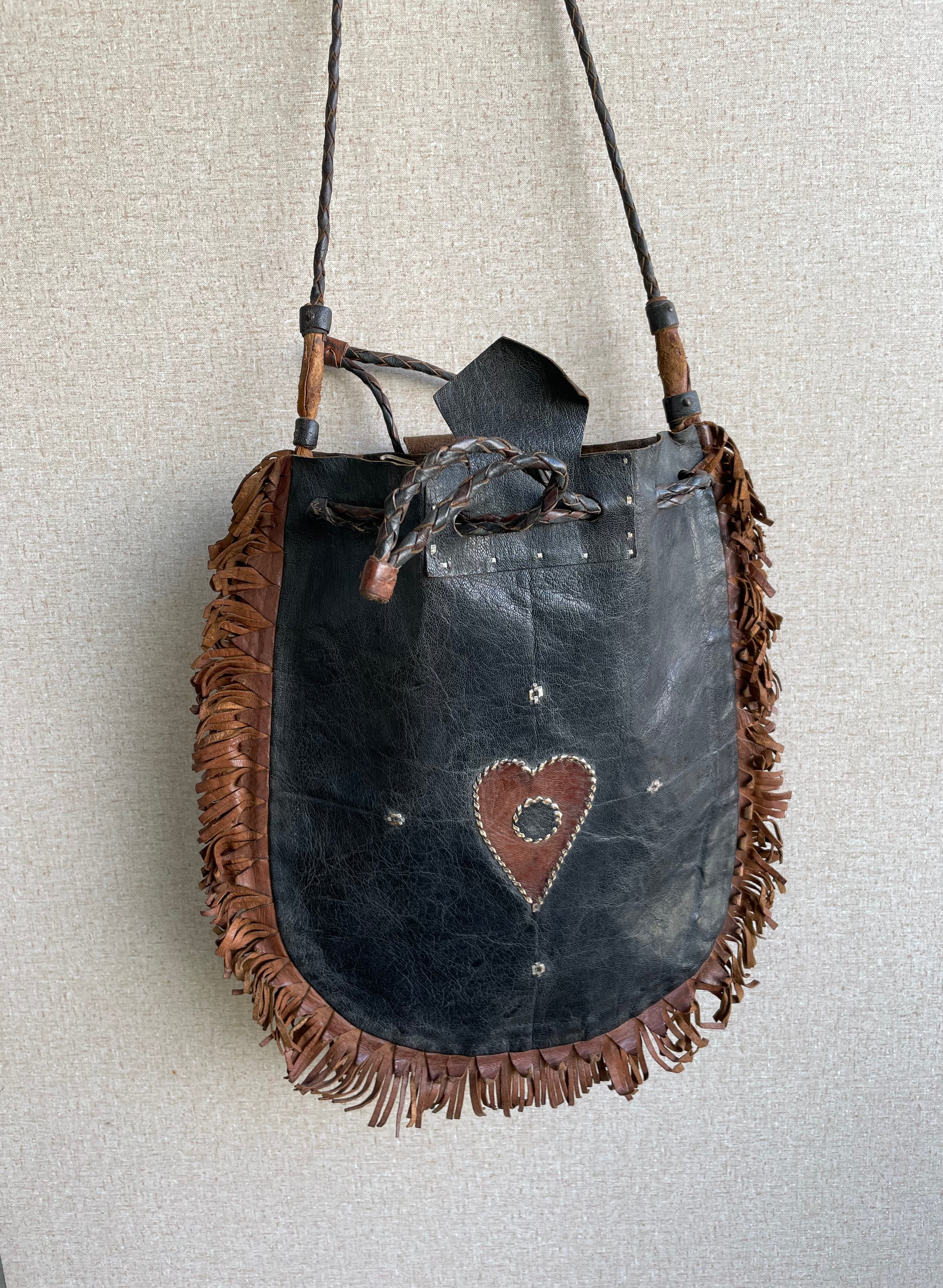Handcrafted Bags - African Art - Accessories - Women - Handbag -  Shoulder - Leather - Tuareg - Vintage